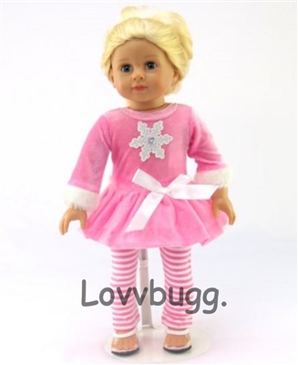 Snowflake Tutu Dress and Leggings for American Girl 18 inch Doll Clothes