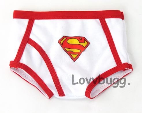 Superman Underwear 15 to 18 inch American Girl Boy or Baby Doll
