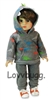 Hooded Dinosaur Sweatshirt Pants Set for American Girl Boy 18 inch or Baby Doll Clothes