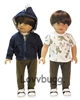 T-Rex 3pc Hoodie Set for American Girl Boy 18 inch or Baby Doll Clothes