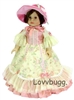 Rose Colonial with Velvet Hat for American Girl 18 inch Doll Clothes