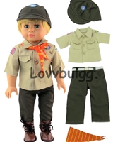 Boy Scout Uniform for American Girl Boy 18 inch Doll Clothes