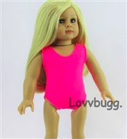 Hot Pink Swimsuit or Leotard Swim or Gymnastics for American Girl or Bitty Baby Born Doll Clothes