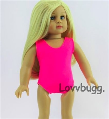 Hot Pink Swimsuit Leotard for American Girl 18 inch or Baby Doll Clothes