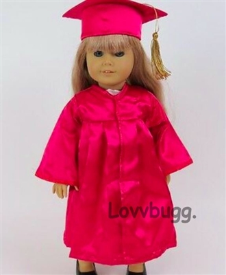 Red Graduation Cap and Gown