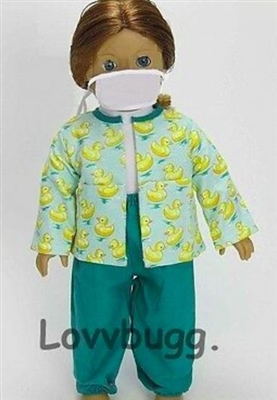 Ducks Scrubs Doctor Vet Costume for American Girl 18 inch or Baby Doll Clothes