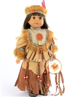 Brown Native American Costume Dreamcatcher for American Girl 18 inch Doll Clothes