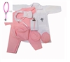 Light Pink Doctor Scrubs 8pc Set Costume for American Girl 18 inch Doll Clothes