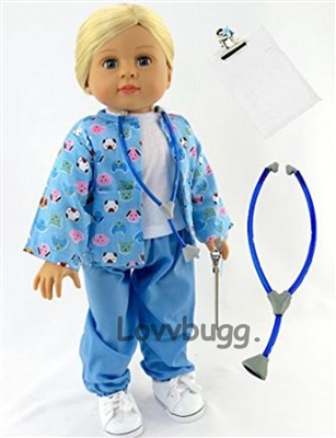 Blue Veterinarian Set with Accessories