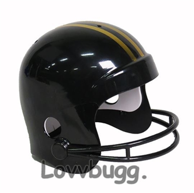 Black and Gold Football Helmet  for American Girl 18 inch Doll Sports Uniform Accessory