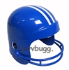 Royal Blue and White Football Helmet  for American Girl 18 inch Doll Sports Uniform Accessory