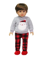 Buffalo Plaid Santa Casual Pants or Pajamas Set for 18 inch American Girl or Boy Doll Clothes
