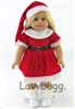 Mrs. Santa Dress and Hat Perfect Holiday Costume for American Girl 18 inch Doll Clothes