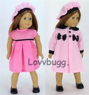 Spring Pink Coat Dress Set