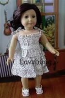 Calico Print Dress for American Girl 18 inch or Bitty Baby Born Doll Clothes