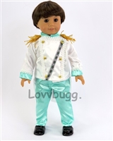 SALE Satin Suit Tuxedo Prince Eric Costume Little Mermaid for American Girl Boy 18 inch Doll Clothes