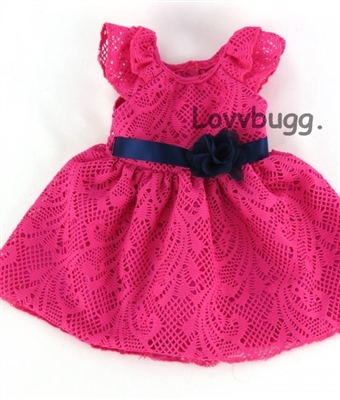 Hot Pink Lace Bubble Dress