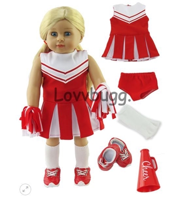 Red Cheerleader with Shoes, Socks, Panty, Megaphone,