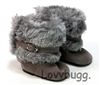 Gray Furry Boots