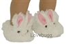 Fluffy Bunny Slippers with Velvet Ears for American Girl 18 inch Doll Pajamas Shoes