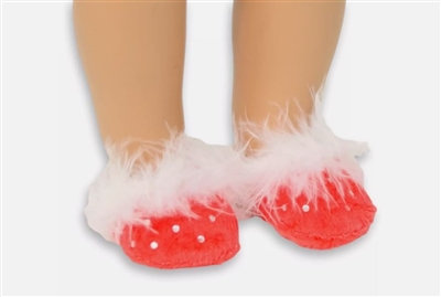 Red Movie Star Slippers for 18 inch American Girl or Bitty Baby Born Doll Shoes