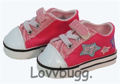 Pink Sparkle Stars Sneakers