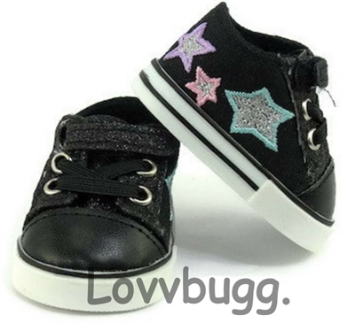 Black Sparkle Stars Sneakers