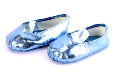 Silver Pointe Hard Toe Ballet Slippers for 18 inch American Girl or Baby Doll Shoes