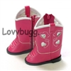 Hot Pink Glitter Hearts Cowboy Boots