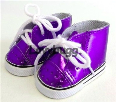 Metallic Purple High Tops Sneakers