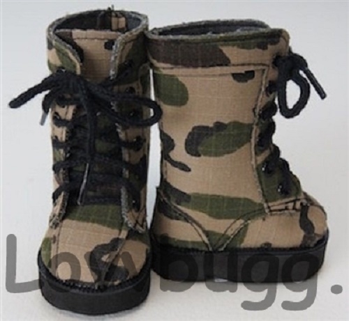 Green Army Camo Boots 18 inch American Girl Boy Doll Shoes