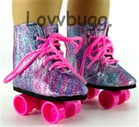 Rainbow Glitter Roller Skates