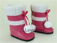 Hot Pink Sherpa Trim Boots