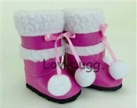 Berry Pink Sherpa Trim Boots