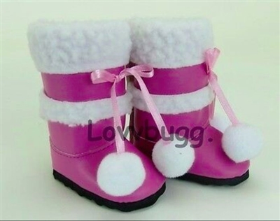 Berry Pink Sherpa Trim Boots