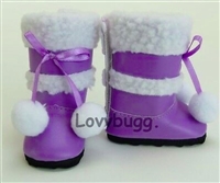 Purple Sherpa Trim Boots