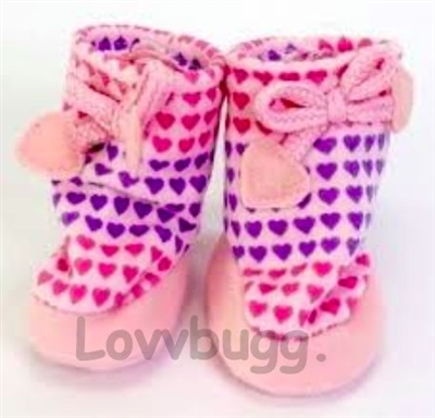 Lavender Hearts Slippers