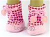 Hot Pink Hearts Slippers