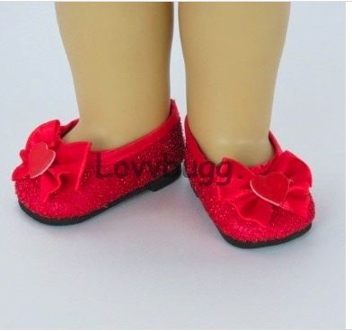 Red Glitter with Heart Shoes