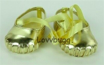 Gold 'Hard Toe' Pointe Ballet Slippers