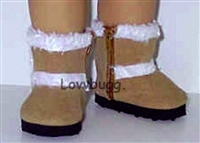 Dark Tan Furry Boots