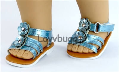 Blue Flower Sandals