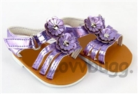 Lavender Metallic Flowers Sandals for American Girl 18 inch or Bitty Baby Born Doll Shoes