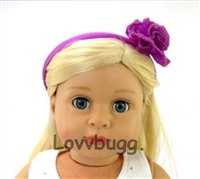 Purple Flower Headband for American Girl 18 inch or Bitty Baby Born Doll Clothes Accessory