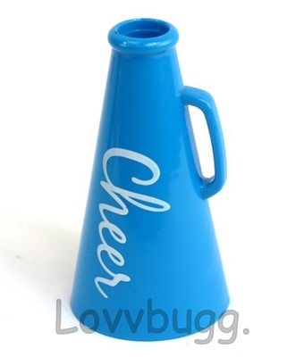 Teal Blue Megaphone  for 18 inch American Girl Doll CheerLeader Sports Accessory