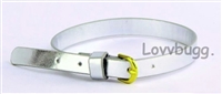 Silver Metallic Belt for American Girl 18 inch or Bitty Baby Born Doll Clothes Accessory