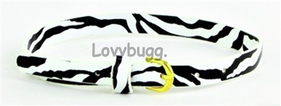 Zebra Belt for American Girl 18 inch or Baby Doll Accessory