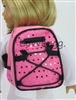 Pink Sequins Backpack for American Girl 18 inch or Baby Doll School Supplies Accessory