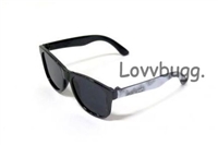 Black Wayfarer with Marble Legs Sunglasses for American Girl or Boy 18 inch Doll Clothes Accessory