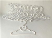24/2 Dozen White Heart Hangers for American Girl 18 inch or Wellie Wishers Doll Accessory